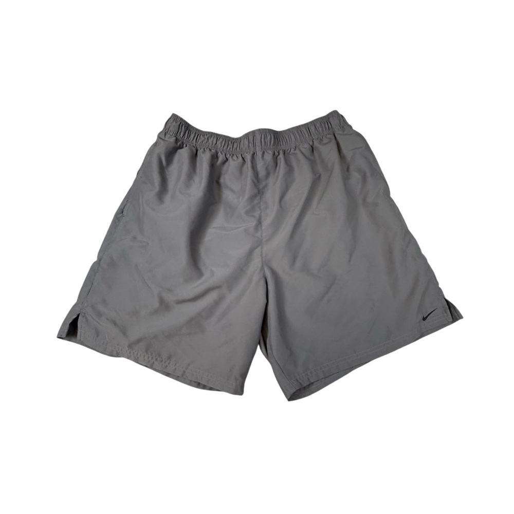 Nike Swim Shorts Mens Size XL Pockets Drawstring Gray Solid